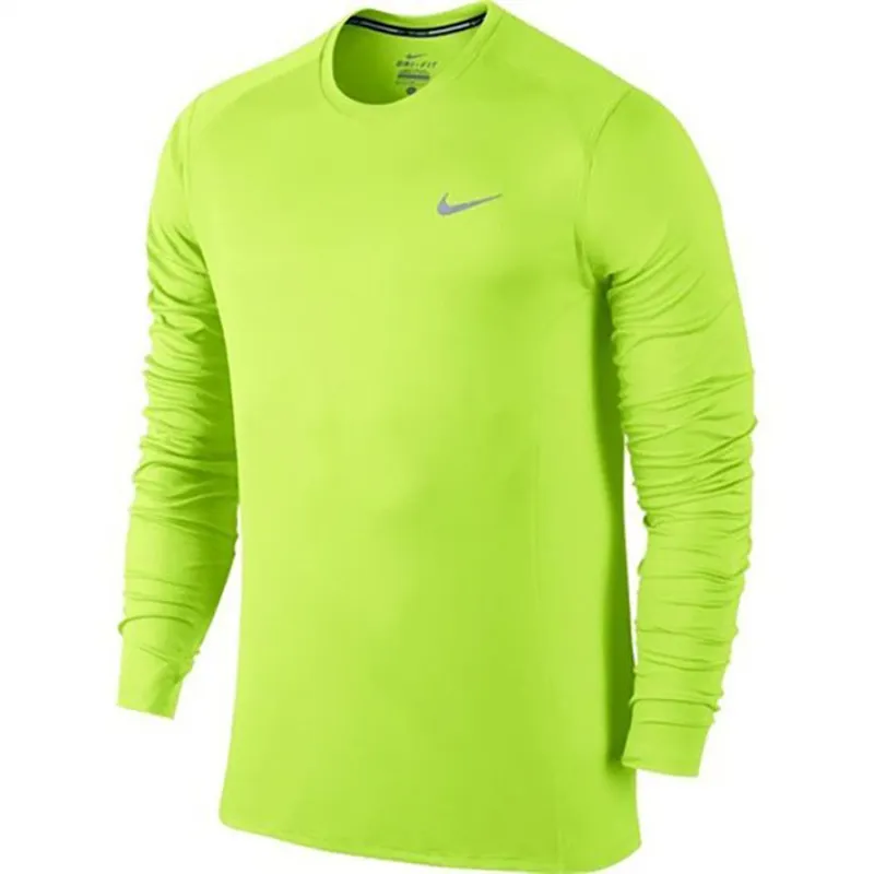 Nike Men's Dri-FIT Miler Long Sleeve Top Yellow 2XL